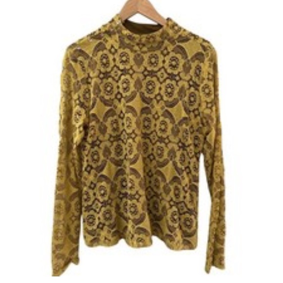 Anthropologie Maeve Lace Mock Neck Top size 1X - Picture 8 of 9